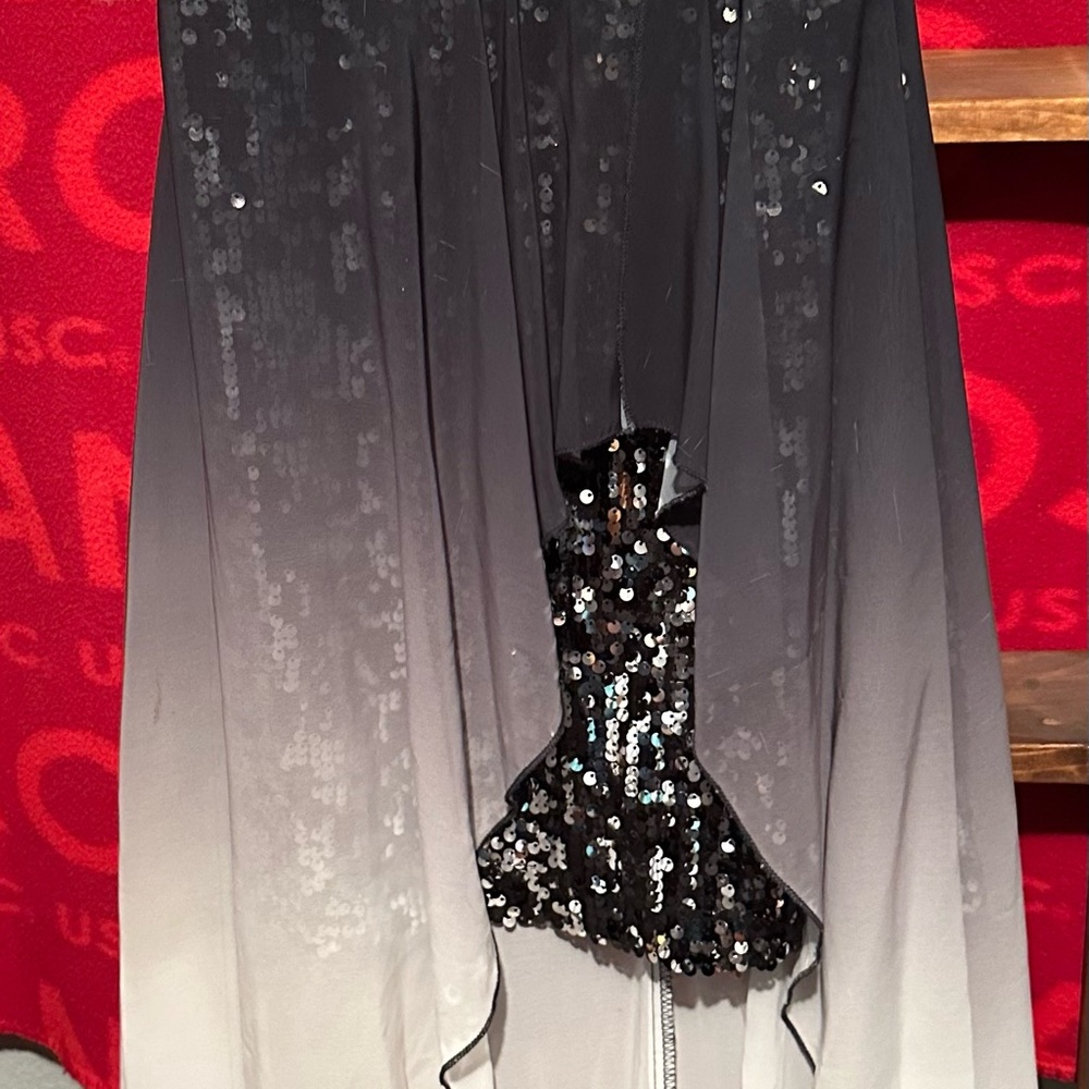 Elegant Black and Gray Sequin Dress